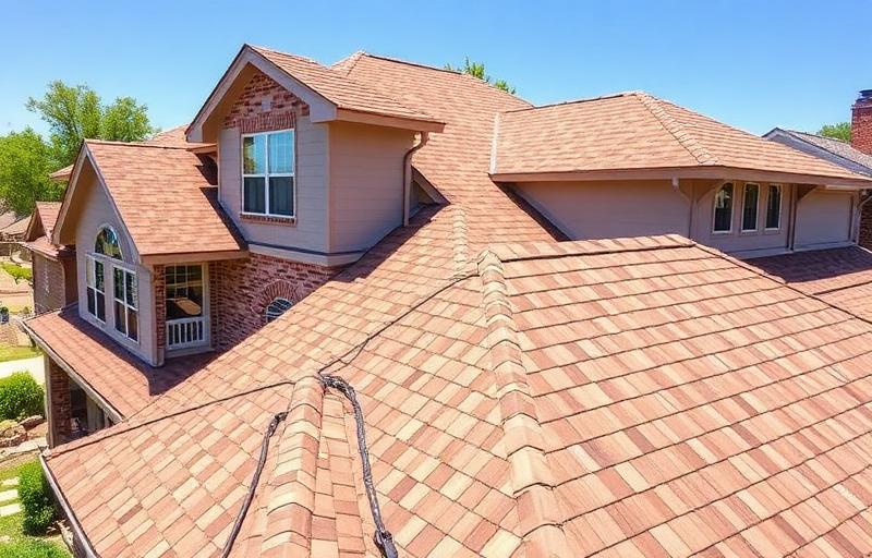 New GAF Timberline HDZ architectural shingle roof in Weathered Wood on a Castle Hills home in Carrollton, TX